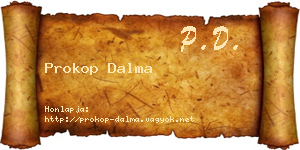 Prokop Dalma névjegykártya